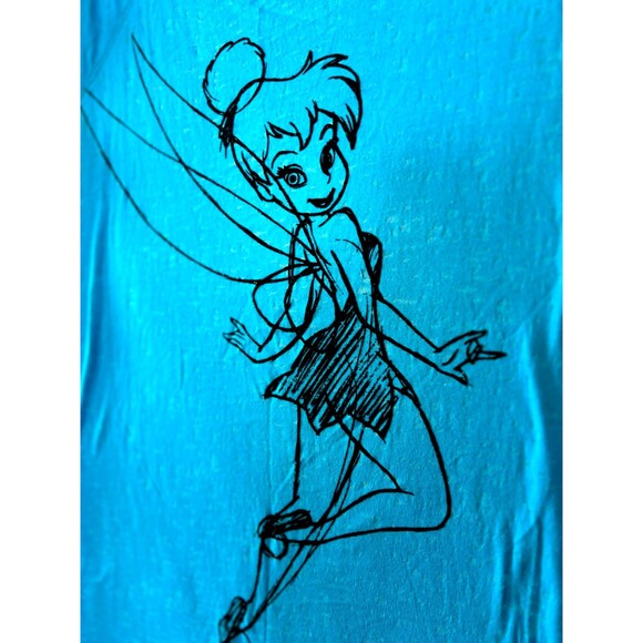 Disney Vintage Y2K Tinkerbell T-shirt with cap sleeves Size X-Large - Picture 2 of 4